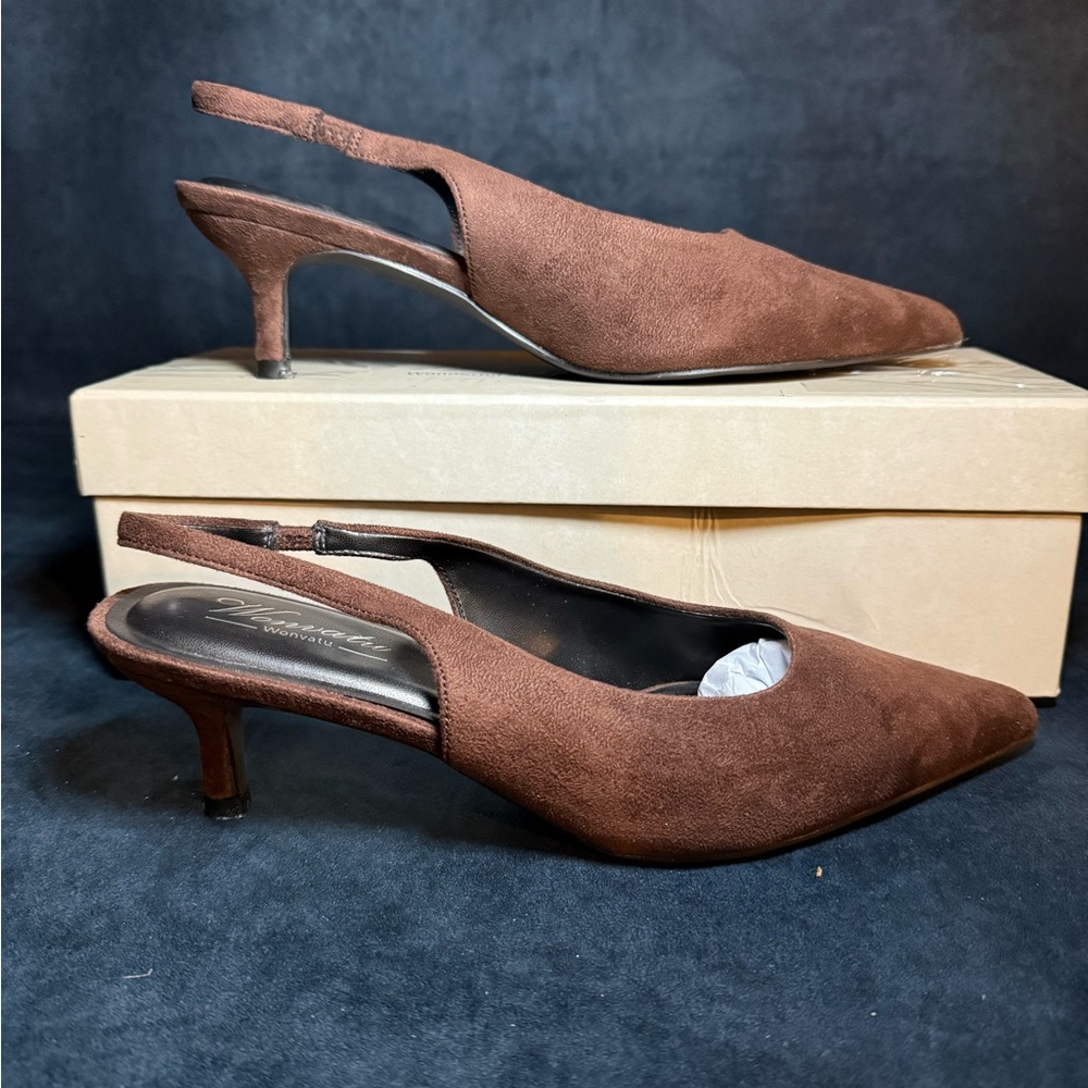 Brown Slingback Heels